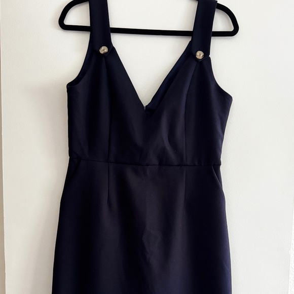 Trendyol Navy Blue V-Neck Button Strap Mini Dress – Size M (NWT) - Picture 1 of 6